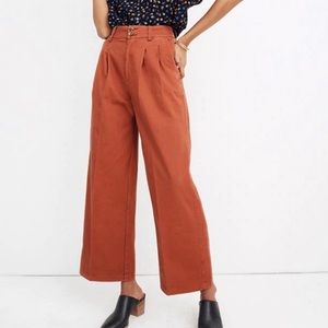 NWT Madewell Petite Pleated Wide-Leg Pants